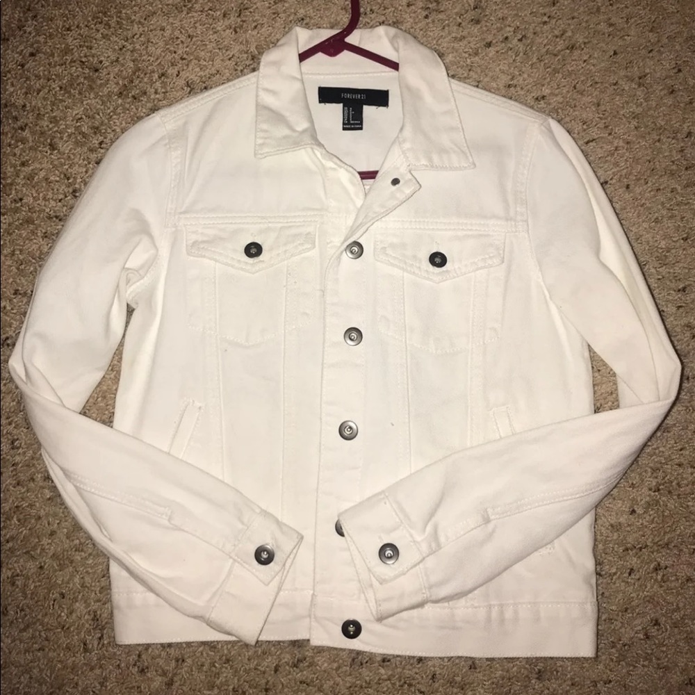 White jean jacket